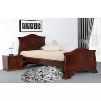 Кровать Людмила 14, 900х2000,, Орех светлый с патиной