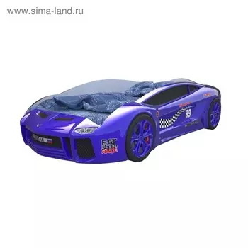 Кровать машина «Ламба Next синяя 2», подсветка дна и фар