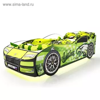 Кровать машина «Турбо Гудзон», подсветка дна