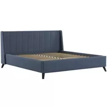 Кровать двуспальная «Мелисса», с ортопедическим основанием, с подъёмным механизмом, 18002000 мм, цвет тори 83/серо - синий