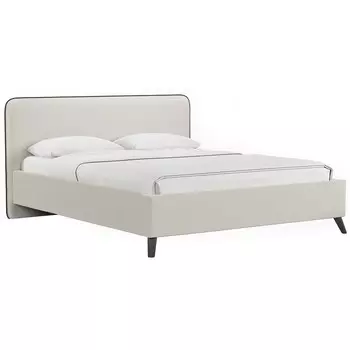 Кровать Миа, 1600х2000, ортопедическое осн+ПМ, Купер 17/Серо-Бежевый