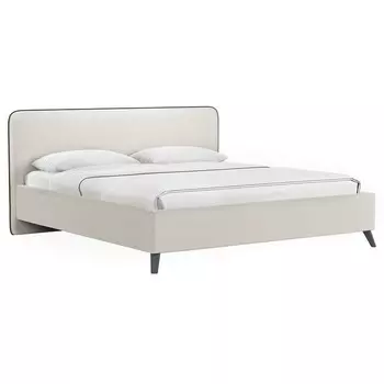 Кровать Миа, 1800х2000, ортопедическое осн+ПМ, Купер 17/Серо-Бежевый