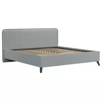 Кровать Миа, 1800х2000, ортопедическое осн+ПМ, Купер 18/Серый