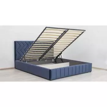 Кровать Милана 1600х2000, ортопедическое осн+ПМ, Полуночно-синий/Океан