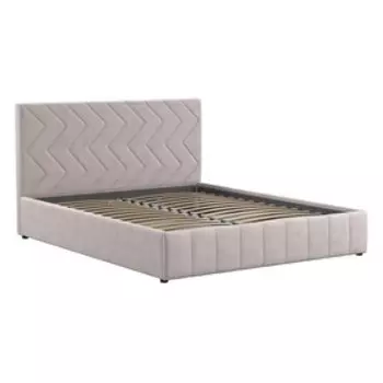 Кровать Милана, 1600х2000, ортопедическое осн+ПМ, Вивальди 4/Серо-сливочный