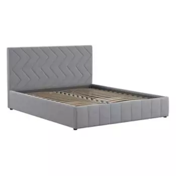 Кровать Милана, 1600х2000, ортопедическое осн+ПМ, Вивальди 7/Пепельный серый