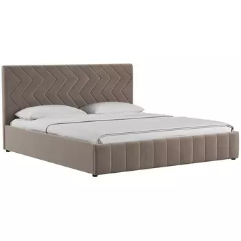 Кровать Милана, 1800х2000, ортопедическое осн+ПМ, Лекко десерт/ Карамельный тауп