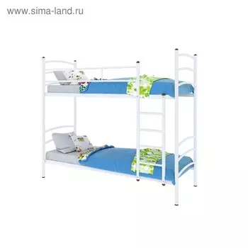 Кровать «Милана Дуо», 9002000 мм, металл, цвет белый