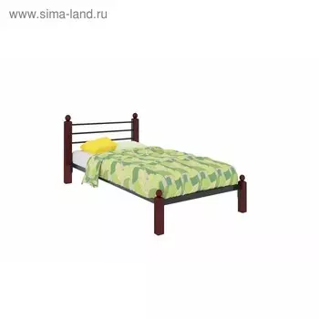 Кровать «Милана Мини Люкс», 9002000 мм, металл, цвет чёрный