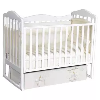 Кровать Milania, коллекция «Радужные единороги», цвет белый