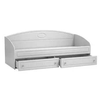 Кровать «Монако» одинарная с ящиками, 8002000 мм, цвет белый