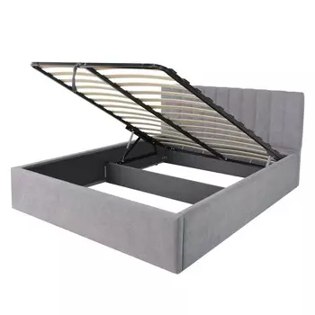 Кровать мягкая с подъёмным механизмом «Регги», 14002000 мм, велюр, цвет серый