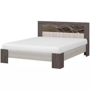 Кровать «Николь», 1600 2000 мм, без основания, цвет ясень шимо светлый/тёмный