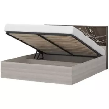 Кровать «Николь» с ПМ, 1600 2000 мм, ясень шимо светлый / тёмный