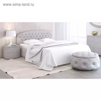 Кровать «Пальмира» с ПМ, 140200 см, премиум рогожка, цвет дымчатый кварц