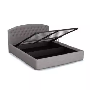 Кровать «Пальмира» с ПМ, 160200 см, премиум рогожка, цвет дымчатый кварц