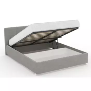 Кровать «Птичье гнездо» с ПМ, 1400х2000, ортопедическое основание, рогожка, цвет серый