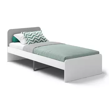 Кровать Romack Home, без основания, 200х90 см, рогожка, цвет серый