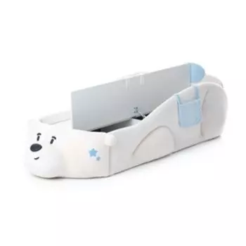 Кровать Romack «Мишка» Pasha с кармашками, белый велюр, ящик, без матраса