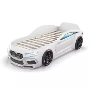 Кровать Romeo, мультибренд, цвет белый, фары, матрас