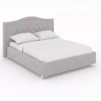 Кровать «Ротонда» без ПМ, 160 × 200 см, ортопедическое основание, рогожка, цвет серый