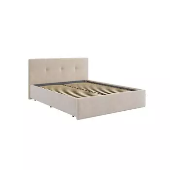 Кровать с основанием Веста 1600х2000 см крем (велюр)
