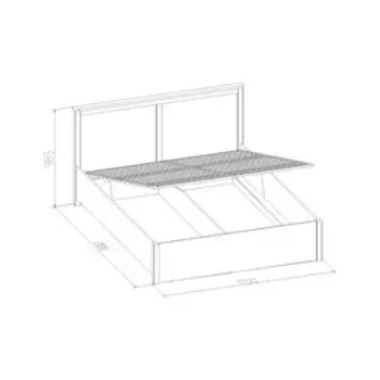 Кровать с подъёмным механизмом Sherlock 42.2, 1600 2000 мм, цвет ясень анкор светлый