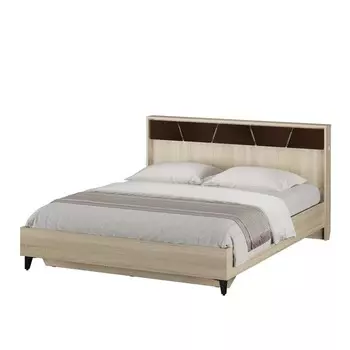 Кровать с подсветкой «Дюна №16М», 16002000 мм, цвет дуб сонома светлая