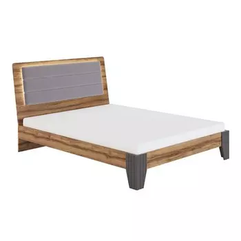 Кровать с подсветкой «Моника №1.1», 14002000 мм, без основания, цвет авелано / графит