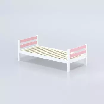 Кровать «Савушка»-01, 1-ярусная, цвет розовый, 90х200