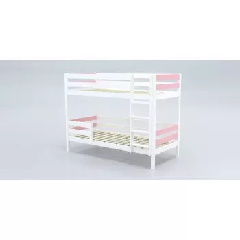 Кровать «Савушка»-01, 2-ярусная, цвет розовый, 90х200 см