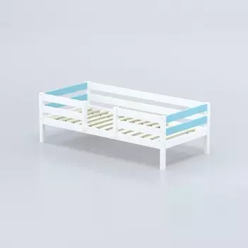 Кровать «Савушка-04», 1-ярусная, цвет голубой, 90х200 см