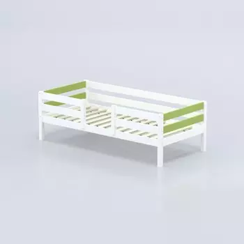 Кровать «Савушка-04», 1-ярусная, цвет зелёный, 90х200 см