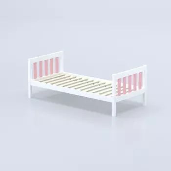 Кровать «Савушка-05», 1-ярусная, цвет розовый, 90х200 см