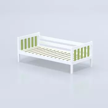 Кровать «Савушка-06», 1-ярусная, цвет зелёный, 90х200 см