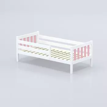 Кровать «Савушка-07», 1-ярусная, цвет розовый, 90х200 см