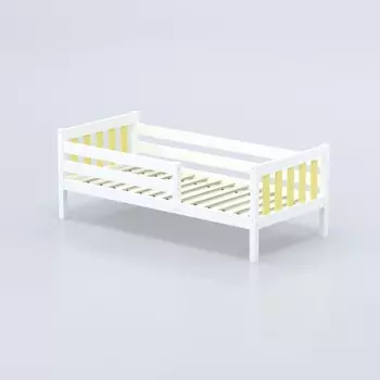 Кровать «Савушка-07», 1-ярусная, цвет жёлтый, 90х200 см