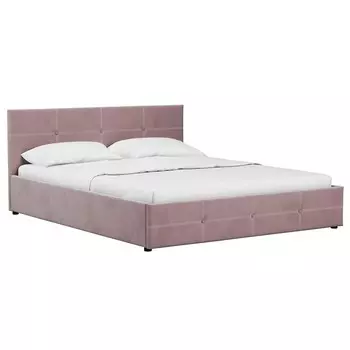 Кровать Синди, 1600х2000, ортопедическое осн+ПМ, Мазерати 15/Серо-розовый