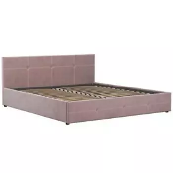 Кровать Синди, 1800х2000, ортопедическое осн+ПМ, Мазерати 15/Серо-розовый