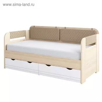 Кровать-тахта с подушками «Стиль 800.4», 1600 800 мм, цвет туя светлая / кофе с молоком