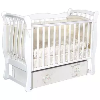 Кровать Tiffany, коллекция «Радужные единороги», цвет белый