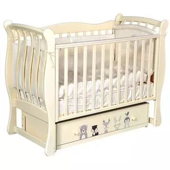 Кровать Tiffany, коллекция «Зверополис», цвет слоновая кость