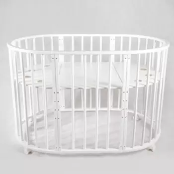 Кровать-трансформер с маятником «Лёвушка», цвет белый глянец