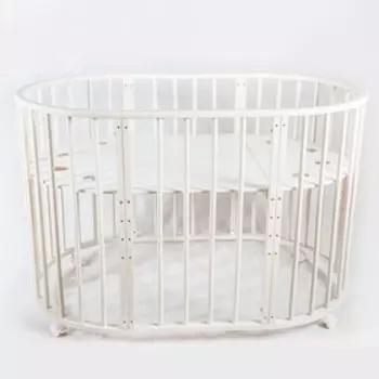 Кровать-трансформер с маятником «Лёвушка», цвет слоновая кость глянец