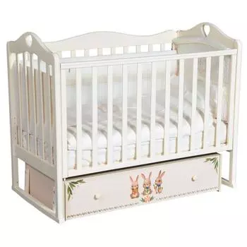 Кровать Venecia, коллекция «Зайки», цвет слоновая кость