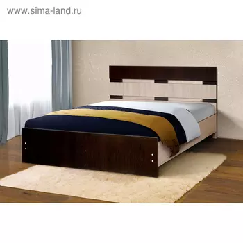 Кровать «Венеция 10», 1200х2000, цвет венге / ясень шимо светлый