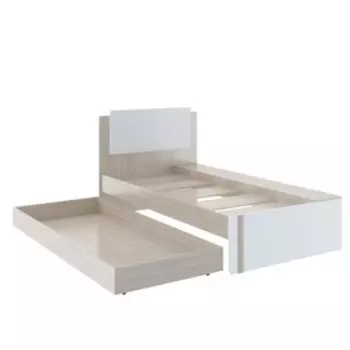 Кровать Walker, 800х2000, Ясень шимо светлый/Белый