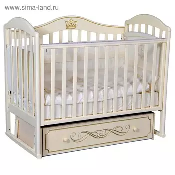 Кроватка «Антел» Anita-99, универсальный маятник, ящик, цвет слоновая кость