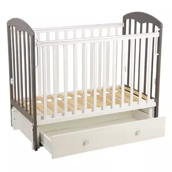 Кроватка детская Фея 328, цвет белый/графит