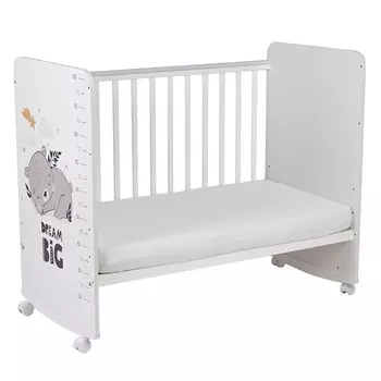 Кроватка детская Фея 702 Спящий мишка, белый